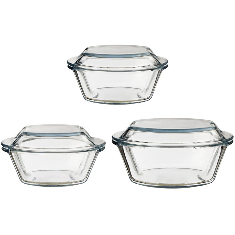 Symple Stuff Yorkton 3 Piece Glass Casserole Set with Lids Wayfair.co.uk